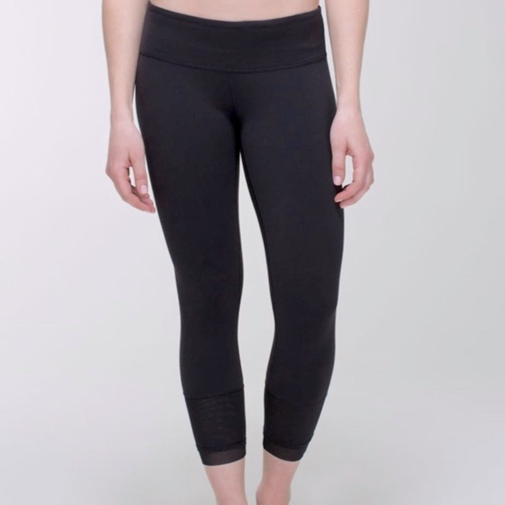 Lululemon Find Your Flow Wunder Under Mesh Crop 4 - image 2